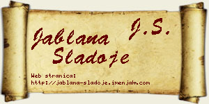 Jablana Sladoje vizit kartica